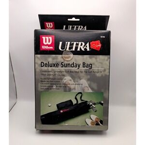 Wilson Ultra Deluxe Sunday Carry Bag Black Nylon, Lightweight, Holds 7 Clubs